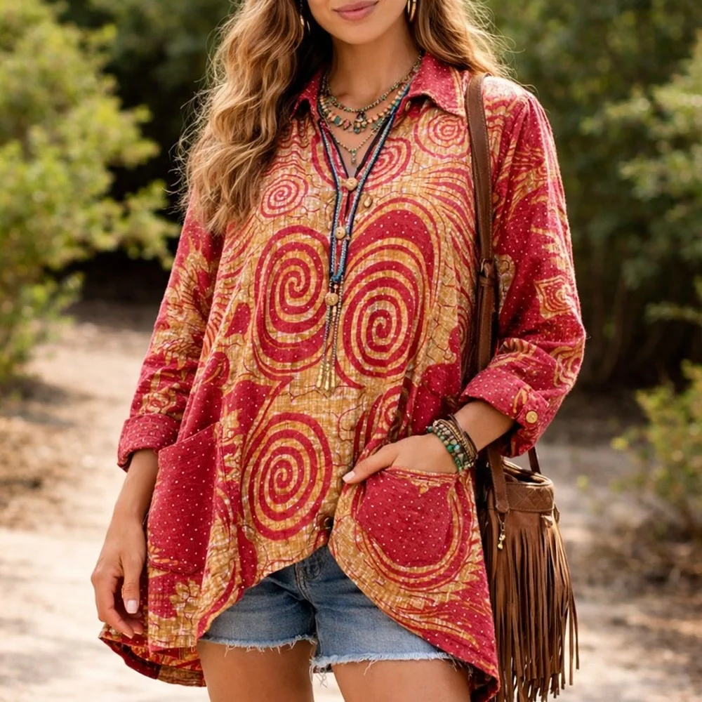 Bohemian Vintage Kantha Cotton Jacket – Hand Stitched – Oversized – Pockets - Picture 1 of 9